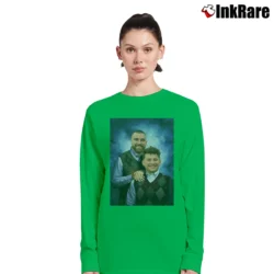 Women’s Travis Kelce Patrick Mahomes Stepbrothers Poster Long-Sleeve Top in irish green | Sleek, Versatile, All-Season