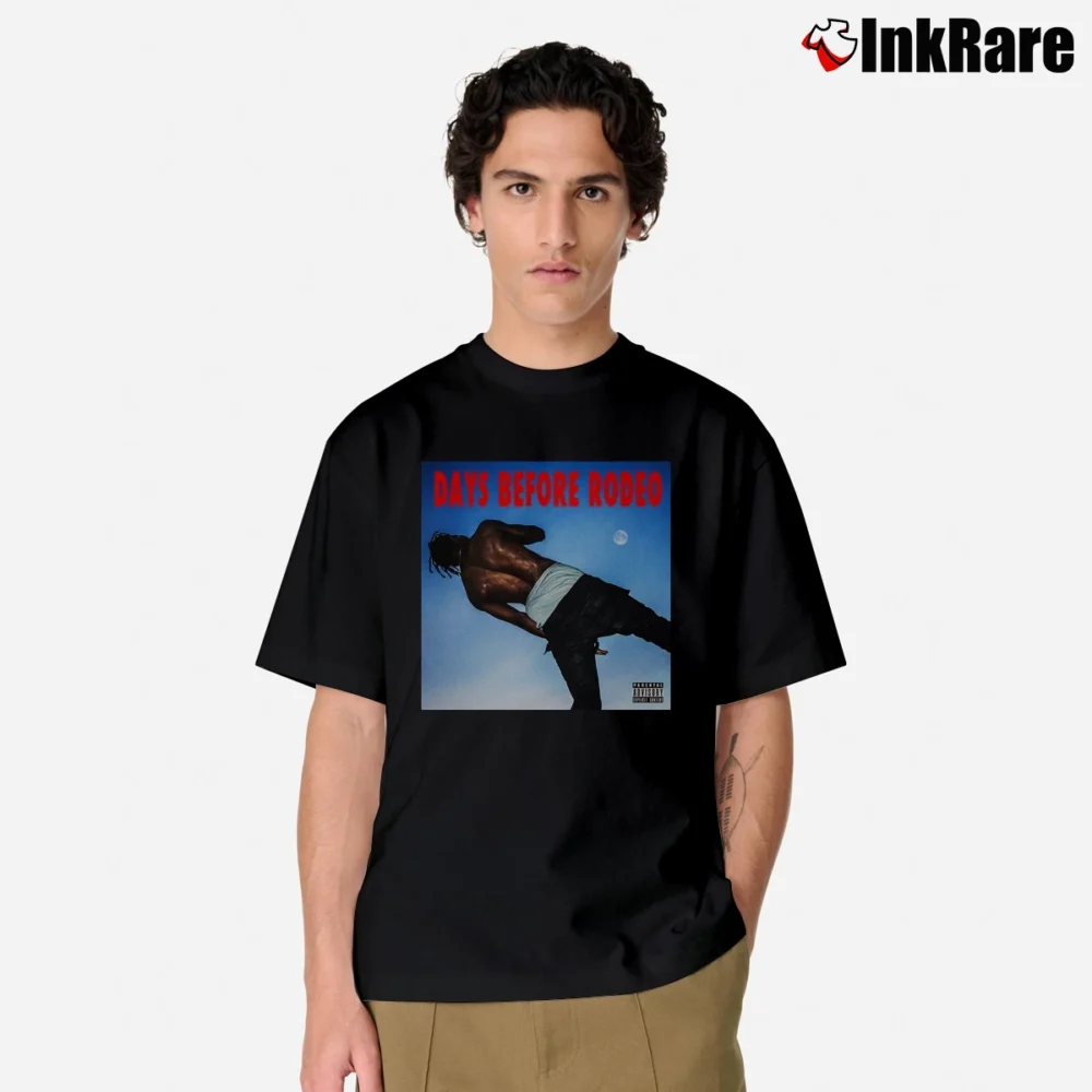 Men’s Travis Scott Days Before Rodeo Music Classic T-Shirt in black | Soft, Breathable Everyday Wear