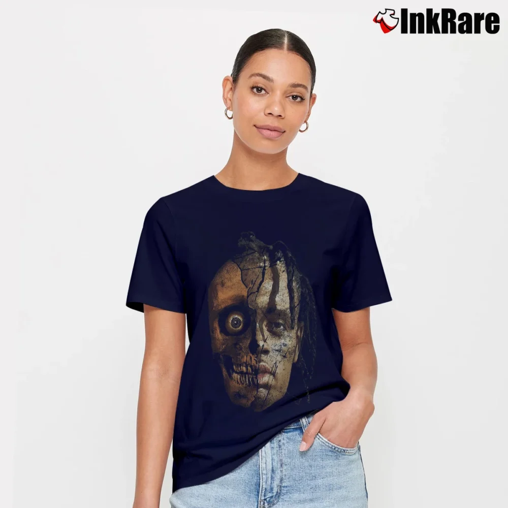 Women’s Travis Scott Rodeo Tour Rap Graphic Signature T-Shirt in navy | Soft, Flattering Fit