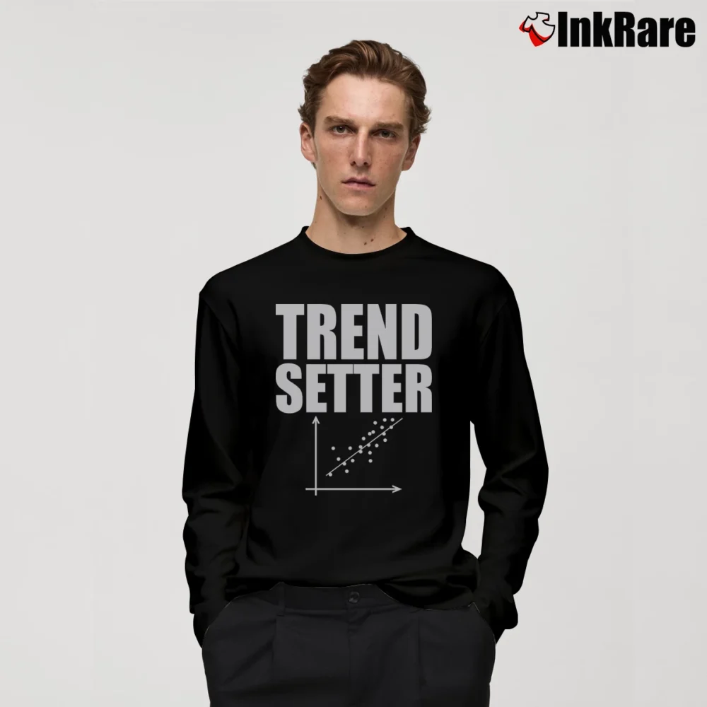 Men’s Trend Setter Streetwear Graphic Long-Sleeve Shirt in black | Sleek, Lightweight, Year-Round Wear