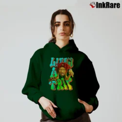 Women’s Trippie Redd Life Trip Rap Music Cozy Hoodie in forest green | Warm, Structured, Stylish