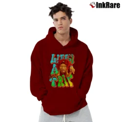 Men’s Trippie Redd Life Trip Rap Music Pullover Hoodie in maroon | Cozy, Durable, Modern Fit