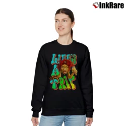 Women’s Trippie Redd Life Trip Rap Music Relaxed Sweatshirt in black | Soft, Laid-Back Vibe