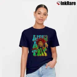 Women’s Trippie Redd Life Trip Rap Music Signature T-Shirt in navy | Soft, Flattering Fit