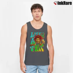 Men’s Trippie Redd Life Trip Rap Music Tank Top in charcoal | Breathable, Active-Friendly Design