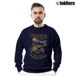 Men’s Triumph Tiger Jungle Burnout Crewneck Sweatshirt in navy | Cozy Fabric, Clean Style