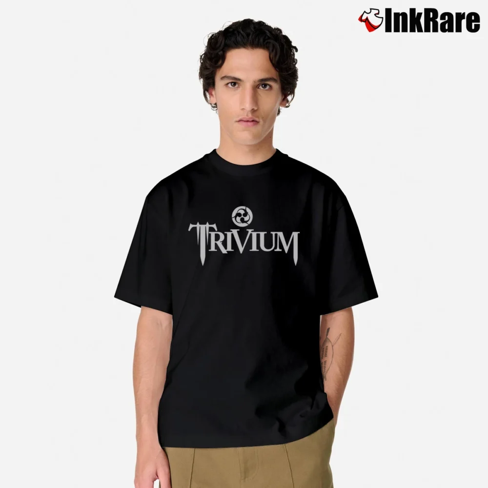 Men’s Trivium Heavy Metal Band Striking Graphic Classic T-Shirt in black | Soft, Breathable Everyday Wear