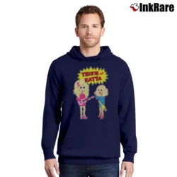 Men’s Trixie And Katya Drag Queen Pullover Hoodie in navy | Cozy, Durable, Modern Fit