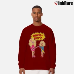 Men’s Trixie And Katya Drag Queen Long-Sleeve Shirt in maroon | Sleek, Lightweight, Year-Round Wear