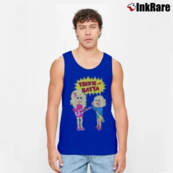 Men’s Trixie And Katya Drag Queen Tank Top in royal blue | Breathable, Active-Friendly Design