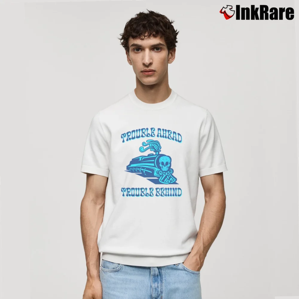 Men’s Trouble Ahead Grateful Dead Casey Jones Locomotive Classic T-Shirt in white | Soft, Breathable Everyday Wear