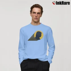Men’s Trump Batman Bat Signal Anti Biden Political Parody Long-Sleeve Shirt in light blue | Sleek, Lightweight, Year-Round Wear