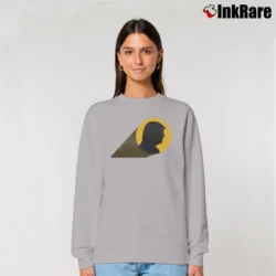 Women’s Trump Batman Bat Signal Anti Biden Political Parody Relaxed Sweatshirt in sport grey | Soft, Laid-Back Vibe