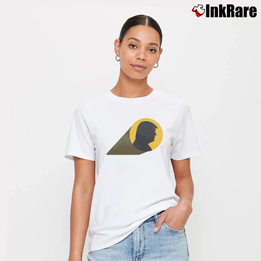 Women’s Trump Batman Bat Signal Anti Biden Political Parody Signature T-Shirt in white | Soft, Flattering Fit