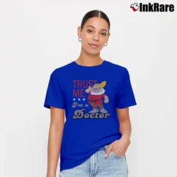 Women’s Trust Me I'm A Doctor Doc Snow And The Seven Dwarf Disney Park Walt Disney World Character Signature T-Shirt in royal blue | Soft, Flattering Fit