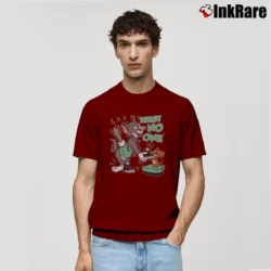 Men’s Trust No One Cat And Mouse Jordan 3 Classic T-Shirt in maroon | Soft, Breathable Everyday Wear