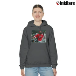Women’s Tupac 2pac Thug Red Wings Tribute Cozy Hoodie in charcoal | Warm, Structured, Stylish