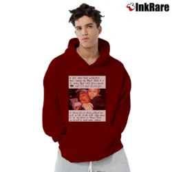 Men’s Tupac And Jada Love Letter Graphic Pullover Hoodie in maroon | Cozy, Durable, Modern Fit