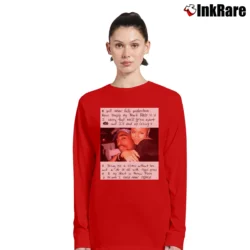 Women’s Tupac And Jada Love Letter Graphic Long-Sleeve Top in red | Sleek, Versatile, All-Season