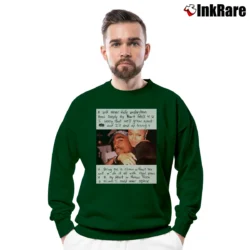 Men’s Tupac And Jada Love Letter Graphic Crewneck Sweatshirt in forest green | Cozy Fabric, Clean Style