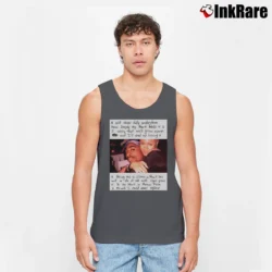 Men’s Tupac And Jada Love Letter Graphic Tank Top in charcoal | Breathable, Active-Friendly Design