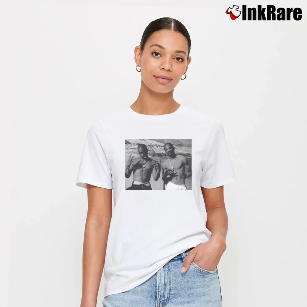 Women’s tupac and snoop dogg T-Shirt in white | Soft, Flattering Fit