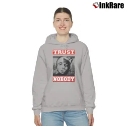 Women’s Tupac Biggie Trust Nobody Graphic Cozy Hoodie in sport grey | Warm, Structured, Stylish