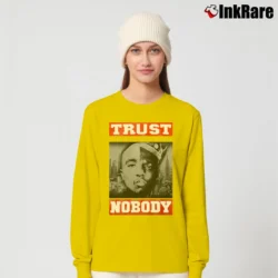 Women’s Tupac Biggie Trust Nobody Graphic Long-Sleeve Top in yellow | Sleek, Versatile, All-Season