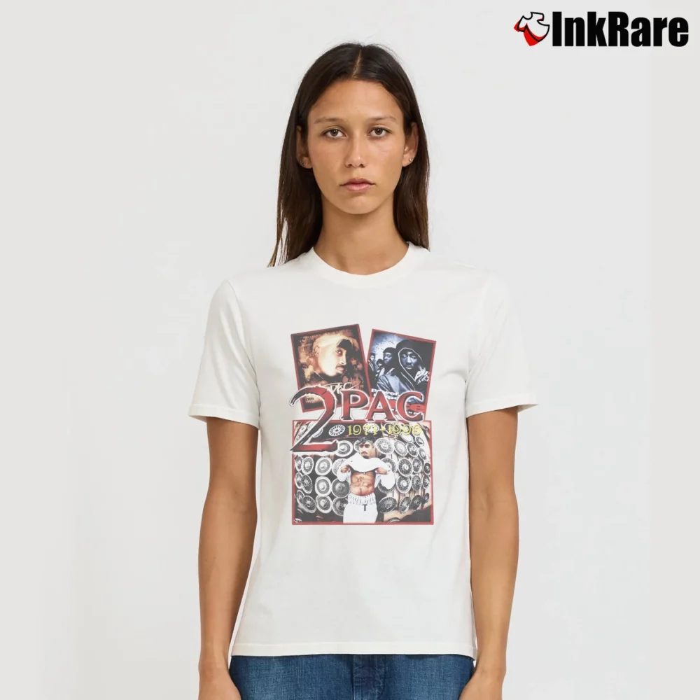 Women’s Tupac Shakur 2pac 1971 - 1996 Signature T-Shirt in white | Soft, Flattering Fit