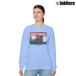 Women’s Tupac Shakur Trust Nobody for Hip Hop Fans Relaxed Sweatshirt in light blue | Soft, Laid-Back Vibe