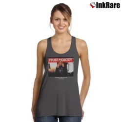 Women’s Tupac Shakur Trust Nobody Graphic Tank Top in charcoal | Lightweight, Movement-Friendly