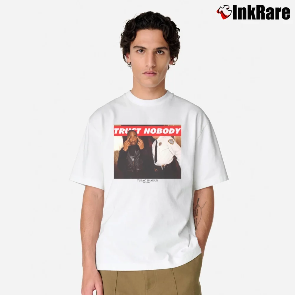 Men’s Tupac Trust Nobody Urban Classic T-Shirt in white | Soft, Breathable Everyday Wear