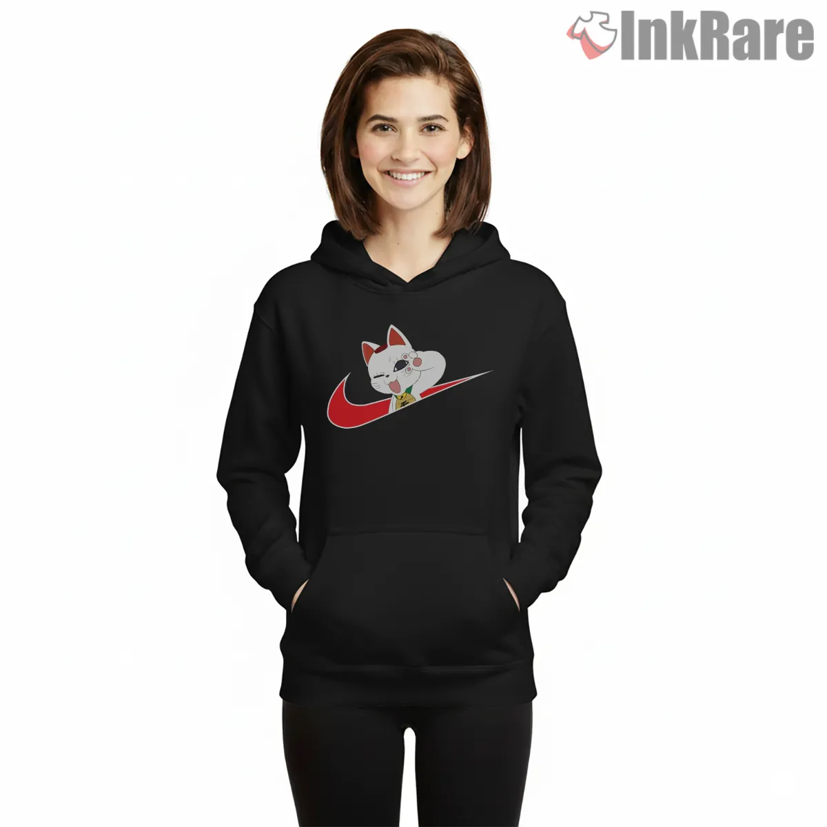 Turbo Granny Cat Sneaker Parody Anime Hoodie Black Turbo Granny Cat Sneaker Parody Anime Shirt on black hoodie for women graphic tee