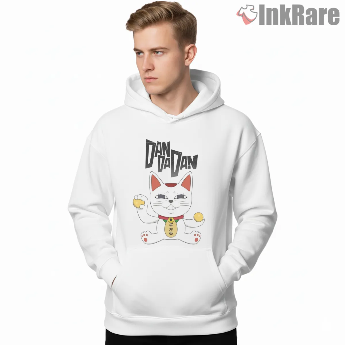 Turbo Granny Lucky Cat Classic Dandadan Hoodie White Turbo Granny Lucky Cat Classic Dandadan Shirt on white hoodie for men graphic tee
