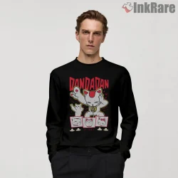 Turbo Granny Lucky Cat Japanese Manga Style Shirt on black long sleeve shirt for men graphic tee