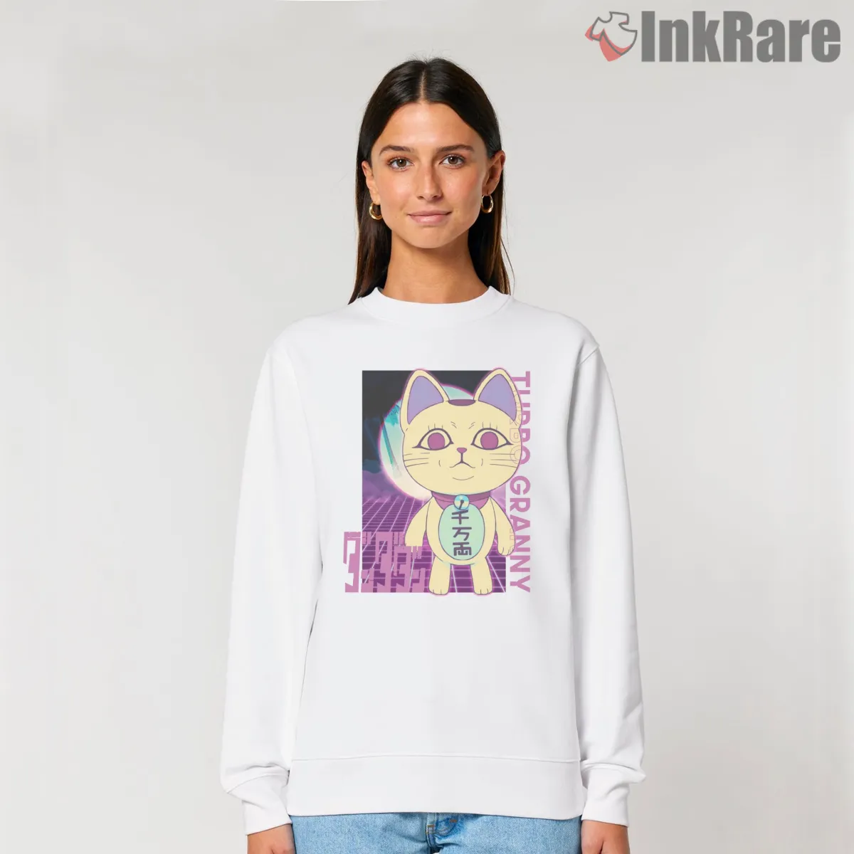 Turbo Granny Retro Wave Neon Anime Cat Shirt Turbo Granny Retro Wave Neon Anime Cat Shirt on graphic shirt for women graphic tee
