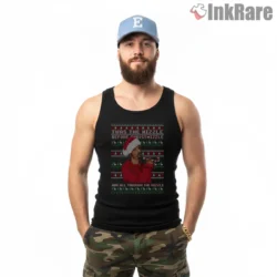 Twas The Nizzle Before Christmizzle Snoop Dogg Christmas Shirt on black tank top for men graphic tee