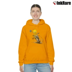 Women’s Tweety Bird Looney Tunes Classic Cozy Hoodie in orange | Warm, Structured, Stylish