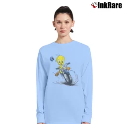 Women’s Tweety Bird Looney Tunes Classic Long-Sleeve Top in light blue | Sleek, Versatile, All-Season