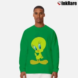 Men’s Tweety Bird Retro Long Sleeve Looney Tunes Long-Sleeve Shirt in irish green | Sleek, Lightweight, Year-Round Wear