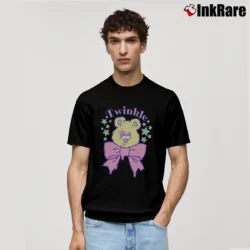 Men’s Twinkle Ribbon Bear Pastel Graphic Classic T-Shirt in black | Soft, Breathable Everyday Wear