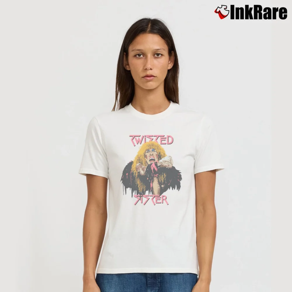 Women’s Twisted Sister 1984 Stay Hungry Tour Signature T-Shirt in white | Soft, Flattering Fit
