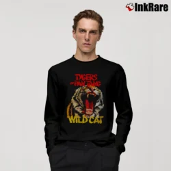 Men’s Tygers Of Pan Tang Wild Cat 1980 Long-Sleeve Shirt in black | Sleek, Lightweight, Year-Round Wear