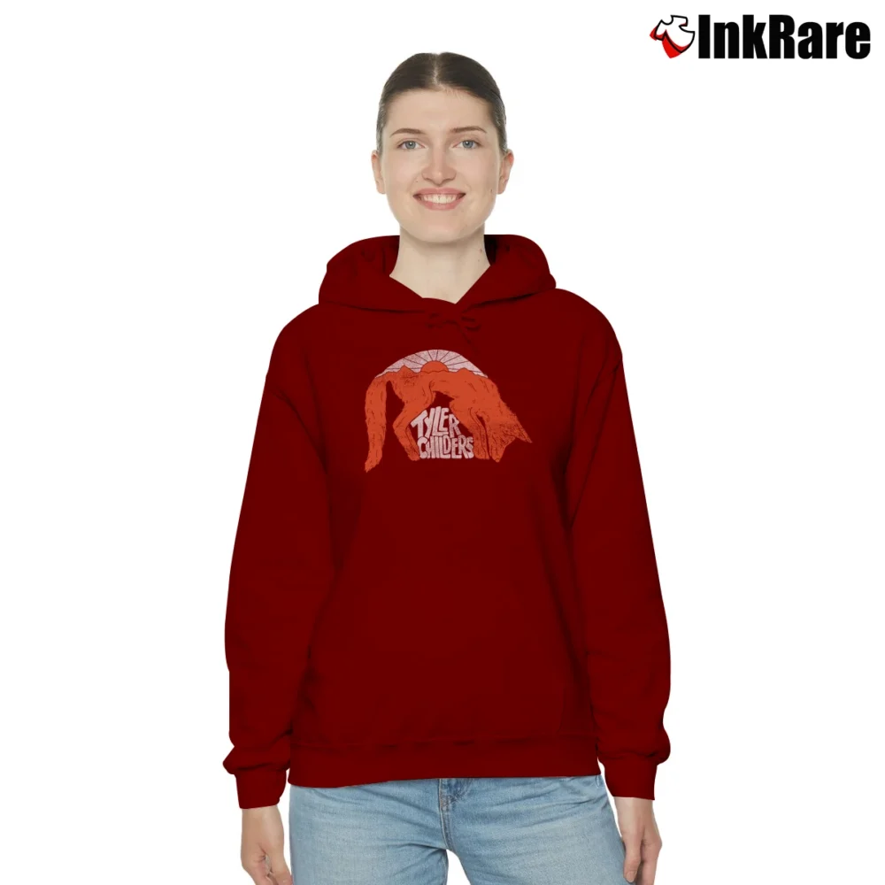 Women’s Tyler Childers Country Music Cozy Hoodie in maroon | Warm, Structured, Stylish