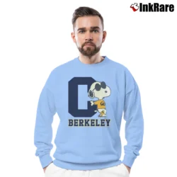 Men’s UC Berkeley Snoopy Crewneck Sweatshirt in light blue | Cozy Fabric, Clean Style