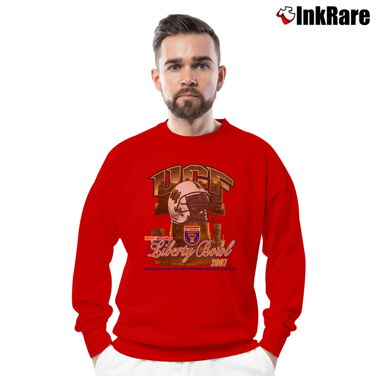 Men’s Ucf Golden Knights 2007 Liberty Bowl Crewneck Sweatshirt in red | Cozy Fabric, Clean Style