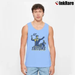 Men’s Ucsd Tritons Deep Heather School Tank Top in light blue | Breathable, Active-Friendly Design
