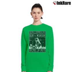 Women’s UFC 194 Aldo Vs McGregor Long-Sleeve Top in irish green | Sleek, Versatile, All-Season