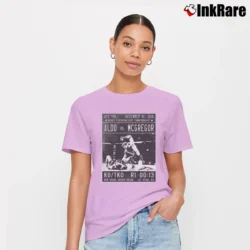 Women’s UFC 194 Aldo Vs McGregor Signature T-Shirt in light pink | Soft, Flattering Fit