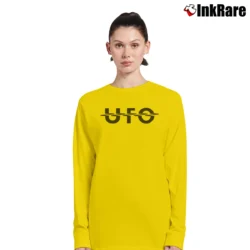 Women’s Ufo Rock Music Metal Band Logo Long-Sleeve Top in yellow | Sleek, Versatile, All-Season